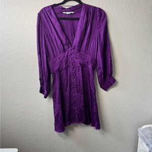 Zara Vibrant Purple Floral Dress